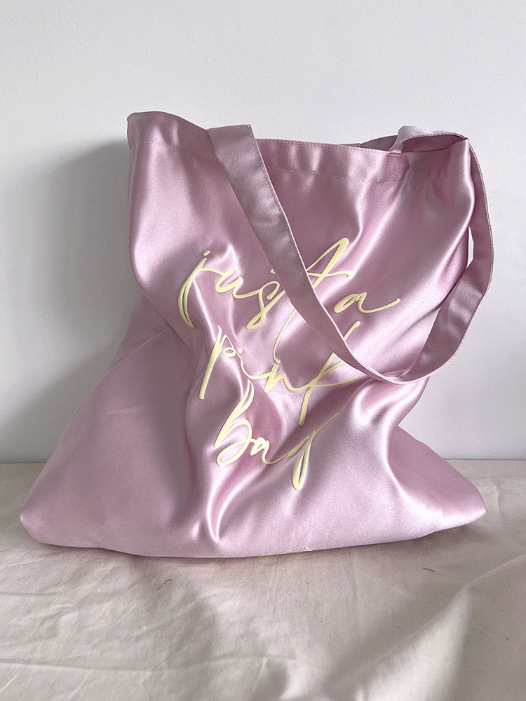Pink tote bag
